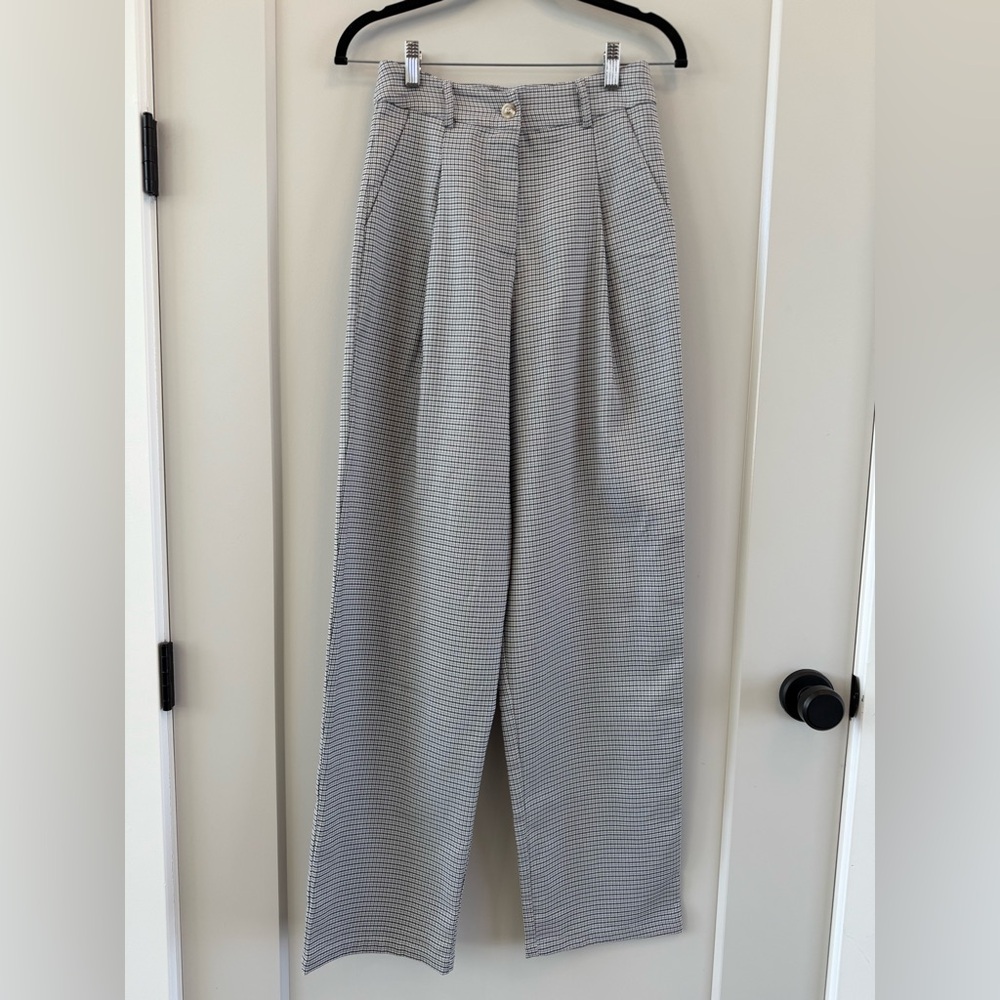 NWOT Motel Women’s Black & White Houndstooth Dress Pants Trouser Slacks Size XS
